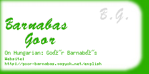 barnabas goor business card